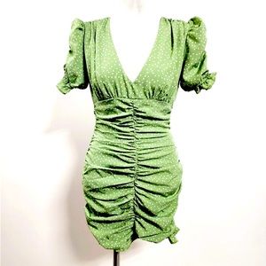 Perfect Little St. Patty Mint Green Dress by D’litefol Gathered Feminine Petite